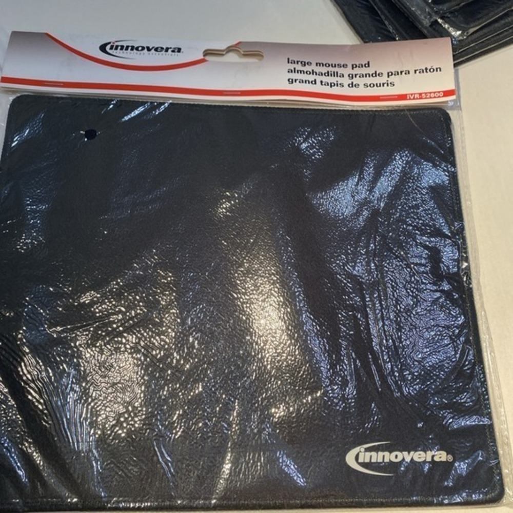 Innovera IVR52600Large Mouse Pad, Nonskid Base, 9 7/8 X 11 7/8 X 1/8, Black 3695